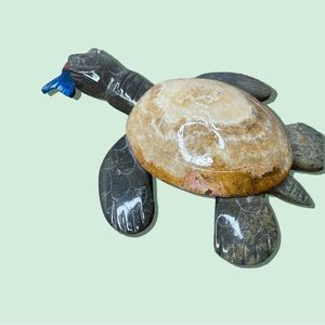 Turtle Biting a Fish Home Decor